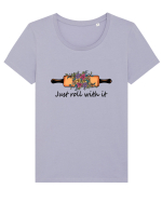 Just roll with it Tricou mânecă scurtă guler larg fitted Damă Expresser