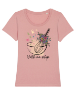 Watch me whip Tricou mânecă scurtă guler larg fitted Damă Expresser