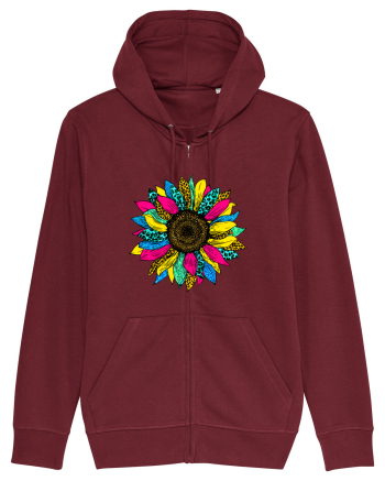 Sunflower summer colors Burgundy