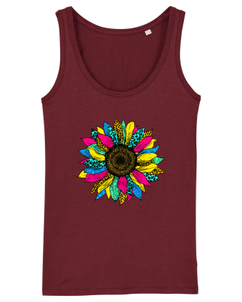 Sunflower summer colors Burgundy