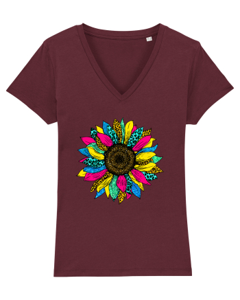 Sunflower summer colors Burgundy