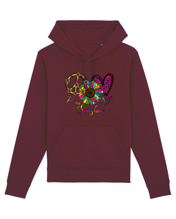 Peace Sunshine Love Burgundy