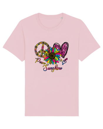 Peace Sunshine Love Cotton Pink