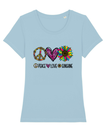 Peace Love Sunshine Sky Blue