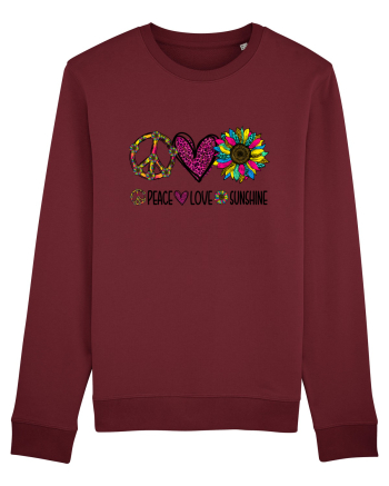Peace Love Sunshine Burgundy