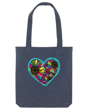 Sunflower Heart Midnight Blue