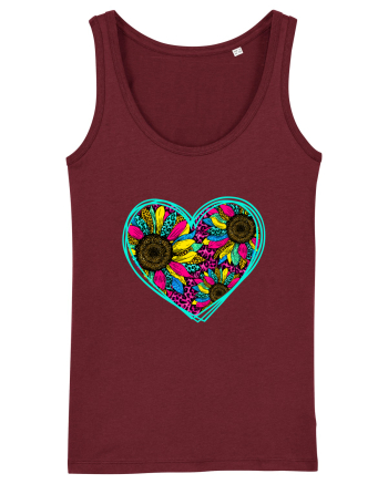 Sunflower Heart Burgundy