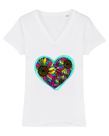 Sunflower Heart White