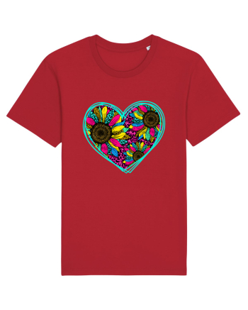 Sunflower Heart Red