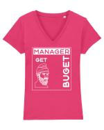 Un manager get buget Tricou mânecă scurtă guler V Damă Evoker