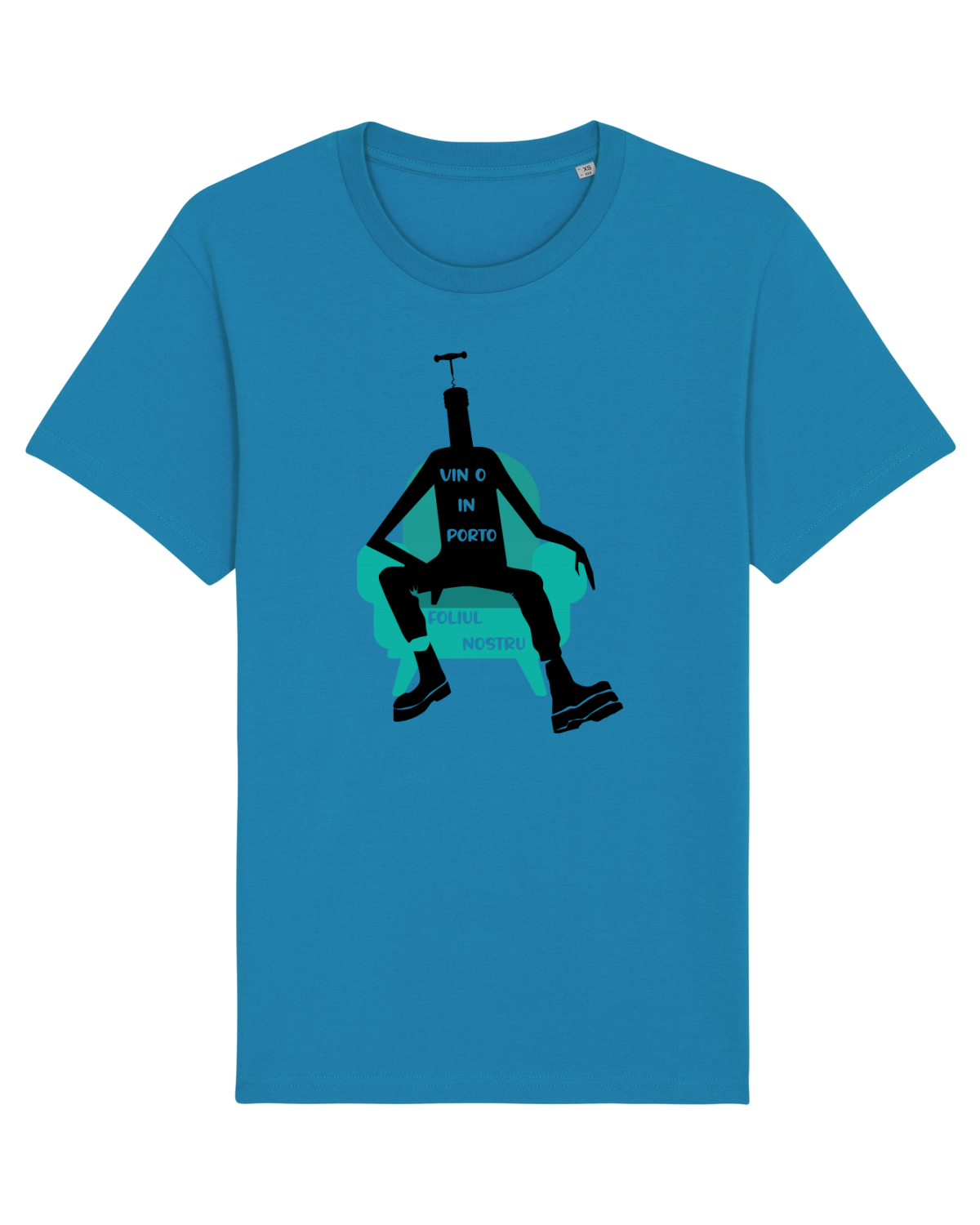 Tricou mânecă scurtă Unisex Rocker Azur