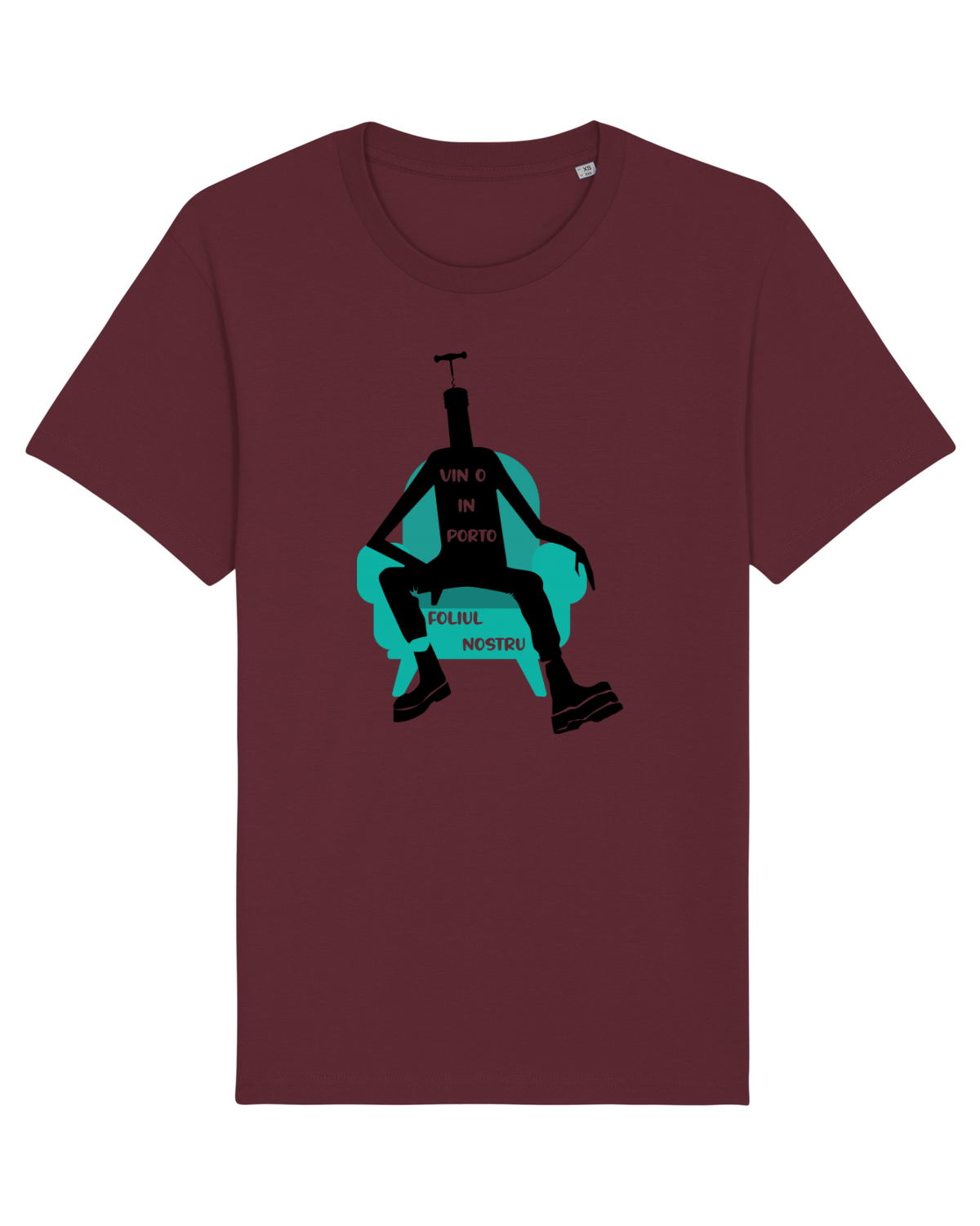 Tricou mânecă scurtă Unisex Rocker Burgundy