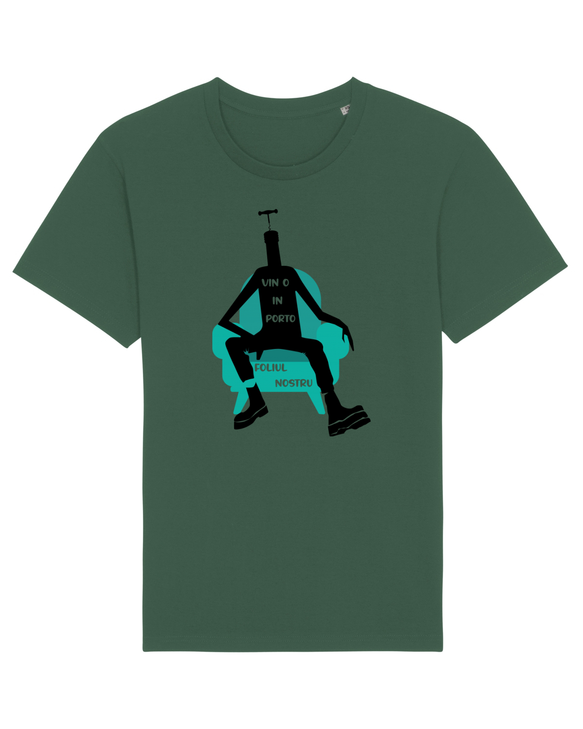 Tricou mânecă scurtă Unisex Rocker Bottle Green