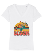 Bloom Tricou mânecă scurtă guler V Damă Evoker