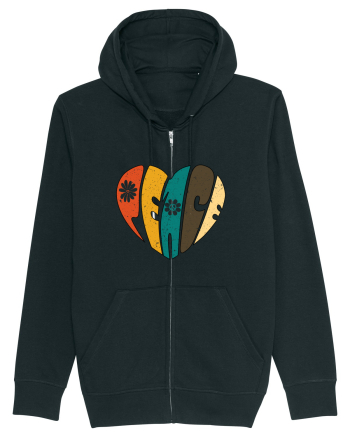 Peace Retro Heart Black