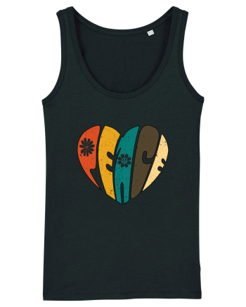 Peace Retro Heart Black