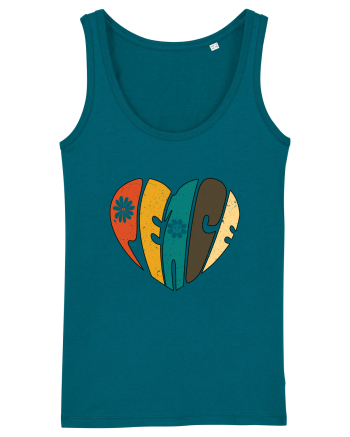 Peace Retro Heart Ocean Depth