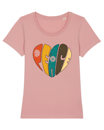 Peace Retro Heart Canyon Pink