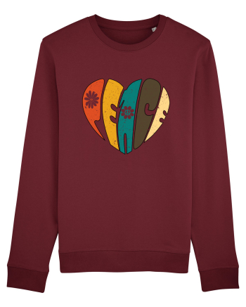 Peace Retro Heart Burgundy