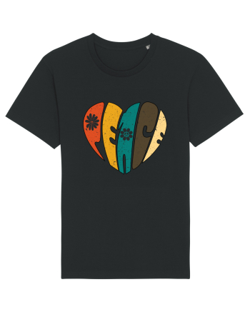 Peace Retro Heart Black