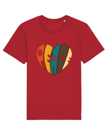 Peace Retro Heart Red