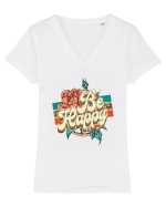 Be Happy Tricou mânecă scurtă guler V Damă Evoker