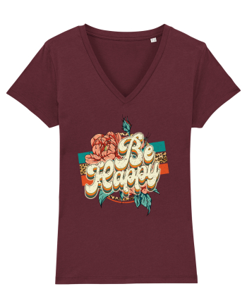 Be Happy Burgundy