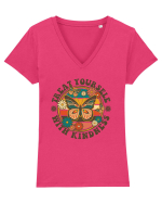 Treat Yourself With Kindness Tricou mânecă scurtă guler V Damă Evoker