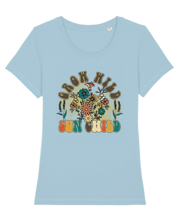 Grow Wild Sun Child Sky Blue