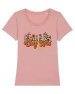 Stay Wild Tricou mânecă scurtă guler larg fitted Damă Expresser