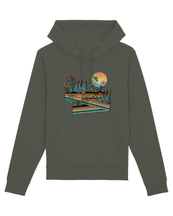 Retro Flowers Field Khaki