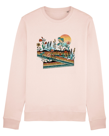 Retro Flowers Field Candy Pink