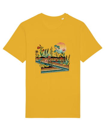 Retro Flowers Field Spectra Yellow