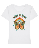 Wild and Free Tricou mânecă scurtă guler larg fitted Damă Expresser