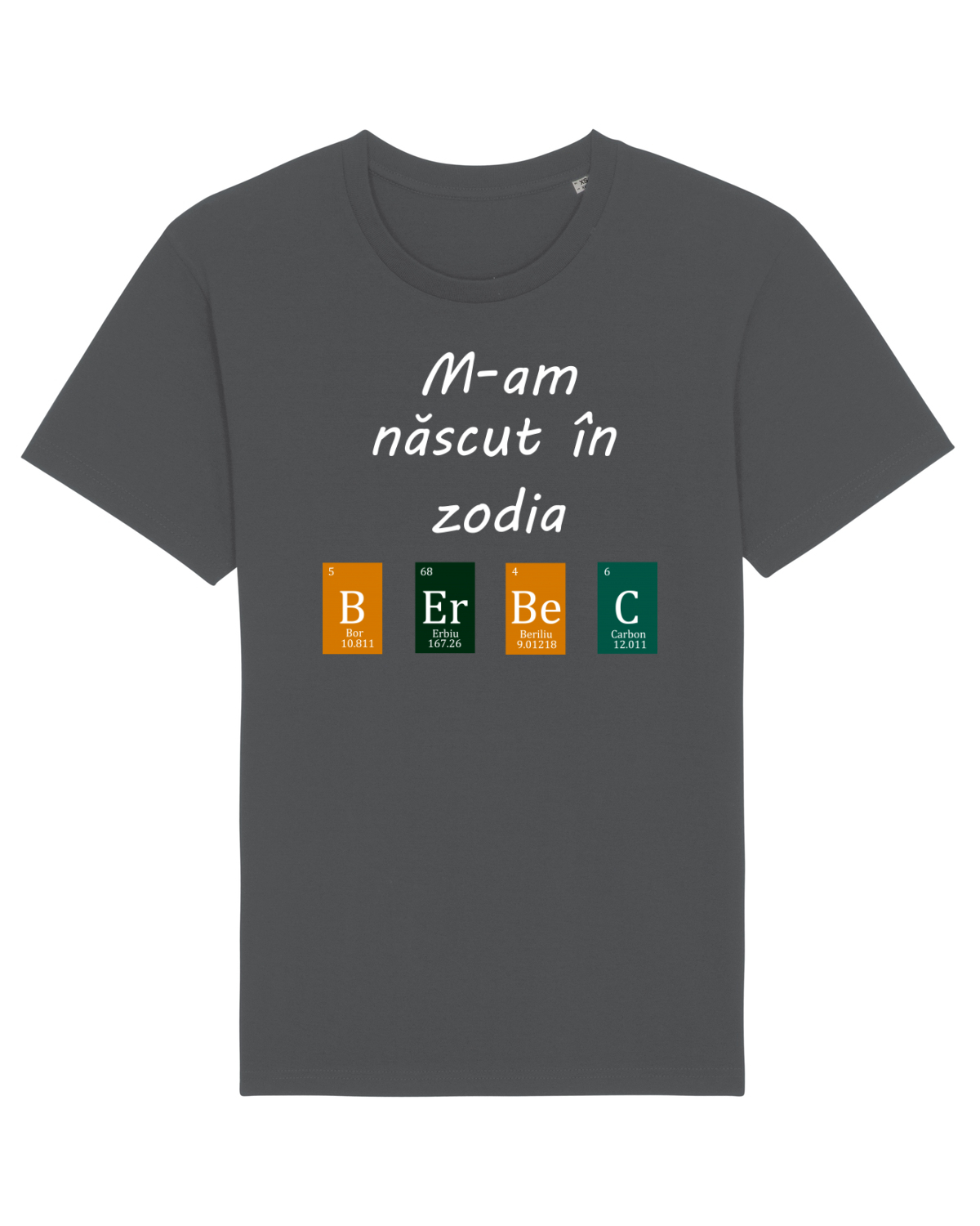 Tricou mânecă scurtă Unisex Rocker Anthracite