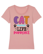 Best Cat Tricou mânecă scurtă guler larg fitted Damă Expresser
