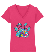 Cat Mama Tricou mânecă scurtă guler V Damă Evoker