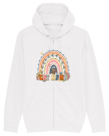 Cat Mama Rainbow White