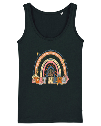 Cat Mama Rainbow Black