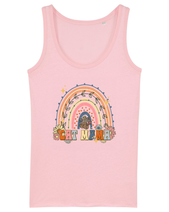 Cat Mama Rainbow Cotton Pink
