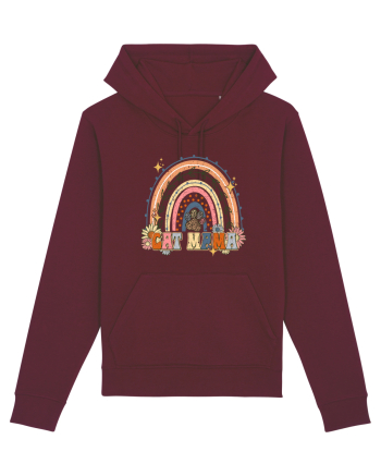 Cat Mama Rainbow Burgundy