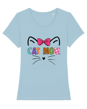 Cat Mom Sky Blue