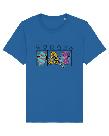 Cute Cat Mom Royal Blue