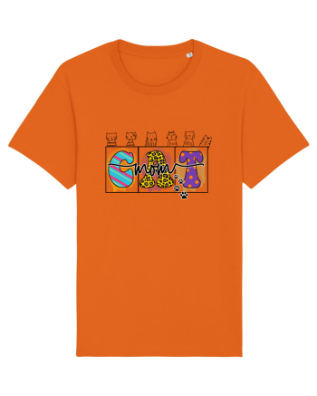 Cute Cat Mom Bright Orange