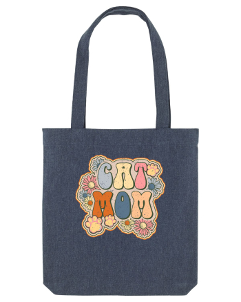Cat Mom Hippie Midnight Blue