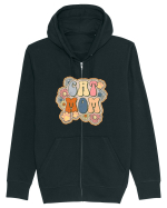 Cat Mom Hippie Hanorac cu fermoar Unisex Connector
