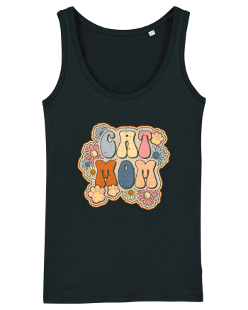 Cat Mom Hippie Black
