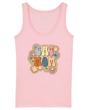 Cat Mom Hippie Cotton Pink