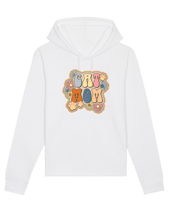 Cat Mom Hippie White
