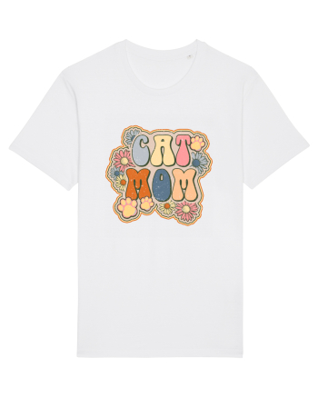 Cat Mom Hippie White